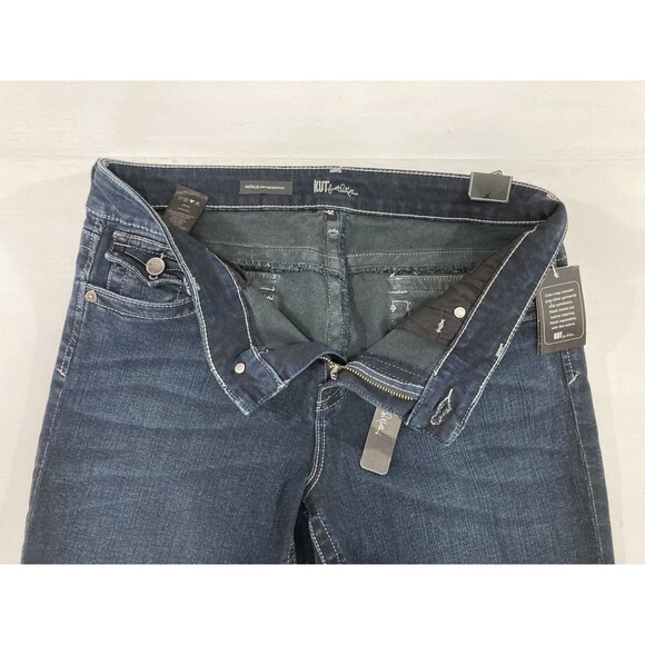 Kut From The Kloth Natalie Jeans 12 Blue Denim High Rise Bootcut Flap Pockets - Picture 7 of 14